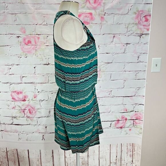 🔥5 for $25 sale🔥 Parker Women's Zigzag Print Uneven Shoulder Silk dress - Picture 4 of 9